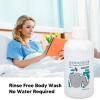 Waterless Body Wash, Gentle Skin Moisturizing, Waterless Body Wash, Gentle Stain Removal, Labor Saving for Elderly for Camping (220mL) view 2
