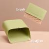 JSCARLIFE Small Broom and Dustpan Set, Portable Hand Whisk Broom Brush Mini Hanging Trash Can Soft Bristle Household Brooms with Dust Pan Combo Set for Cleaning Home, Kitchen and Desktops (Green) view 4