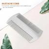 Karriter Dual Action Stainless Steel Credit Card Size Comb Wallet Comb Pocket Comb Anti-Static Hair Comb Beard Mustache Comb For Man view 4