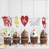 RN Cupcake Toppers, 2024 Nurse Graduation Cake Decorations, Nursing School Survivor, Medical RN Nurse Grad Party Decor Supplies Gold Red 24 Pcs view 3