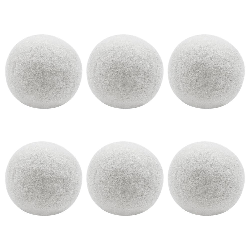 Tiardey 6pcs Tumble Dryer Balls,Wool Dryer Balls for Laundry to Reduce Drying Time,Reusable Natural Fabric Softener