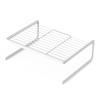 Kitchen Cabinet Organizer, Pantry Shelves Stackable Kitchen Counter Shelf Organizer White Metal Kitchen Storage Shelves for Plates Bowls(L) view 1