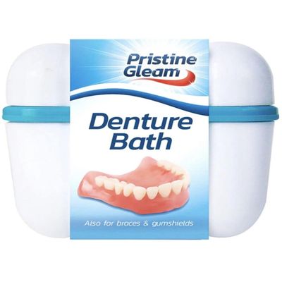 Denture Bath Box, Denture Box for False Teeth Container Full Set | Denture Storage Box, Dentures Box, Denture Cleaning Box, Denture Case, Denture Baths, Retainer Bath, Denture Bath Case
