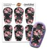 Dexcom G6 Sensor Stickers, Set of 6, Black Floral, Stickers for Sensors Diasticker view 1