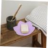 LABRIMP 2pcs Bathroom Soap Holder Countertop Soap Dish Silicone Tray Drainage Easy to Clean view 2