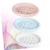 Zerodeko 3pcs Hollow Silicone Soap Case Soap Dishes for Bathroom Drainer Holder view 2