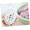 Zerodeko 3pcs Hollow Silicone Soap Case Soap Dishes for Bathroom Drainer Holder view 3