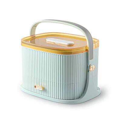 Xptieeck Portable Kit Container Medicine Box Mask Storage Family Home Emergency Bag Pill Kits,Green Yellow