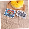 ABOOFAN 25pcs Skateboarding Cake Toppers Girls Birthday Party Cake Decorations Picks for Dessert Shower Supplies view 3