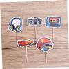 ABOOFAN 25pcs Skateboarding Cake Toppers Girls Birthday Party Cake Decorations Picks for Dessert Shower Supplies view 4