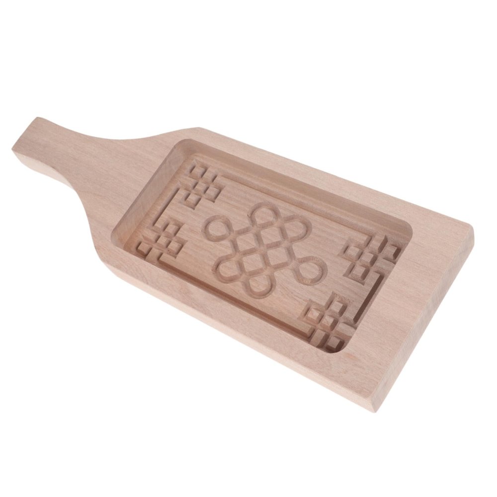 Zerodeko 1pc Wooden Patterned Cookie Mold for Baking Milk Curd and Washable for Homemade Desserts and to Baking Enthusiasts