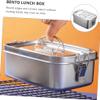 ART LUNIC Rice Box 304 Stainless Steel Sealed Preservation Box Rectangular Layered Lunch Box with Portable Lunch Box view 3