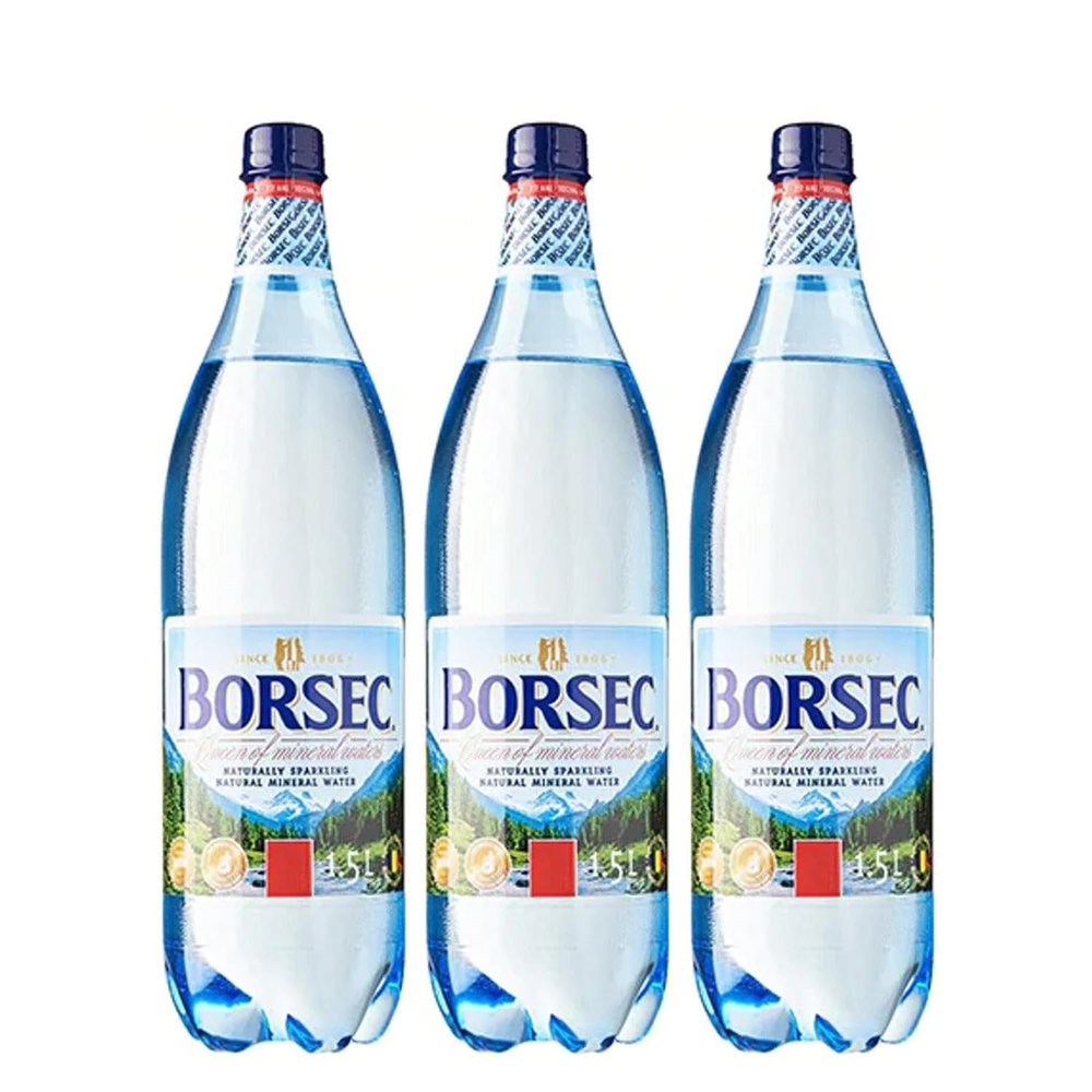 Borsec Sparkling Water 1.5l | Carbonated Water | Romanian Water Romanesc (3 Pack, Sparkling water)