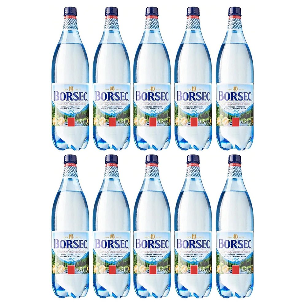 Borsec Sparkling Water 1.5l | Carbonated Water | Romanian Water Romanesc (10 Pack, Sparkling water)