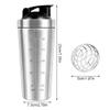 BFXMV Protein Shaker Bottle 750ml, Stainless Steel Protein Shaker Cup, Gym Shaker Bottle, Protein Mixer Shaker Supplement Bottle with Mixball, Leak Proof Metal Sports Water Bottle for Men&Women view 2