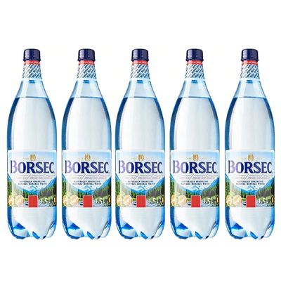 Borsec Sparkling water 1.5l | Carbonated Water | Romanian Water Romanesc (5 Pack, Sparkling water)