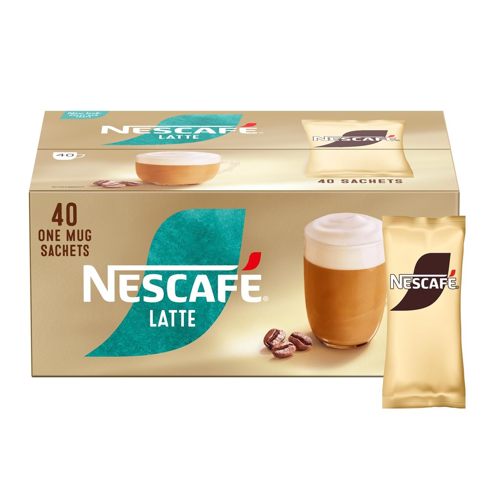 Nescaf Latte Instant Coffee Sachets - 40 X 18G