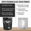 Black Cocoa Powder for Baking - 1kg Pouch | Intense Deep Black Dutch Processed Unsweetened Cocoa Powder | pH 8.8 (Zero Bitterness) with 10-12% Fat | Super Cal view 3