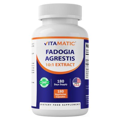 Vitamatic Fadogia Agrestis 10:1 Extract 600 mg 180 Veg Capsules - Supports Atheltic Performance & Energy Production