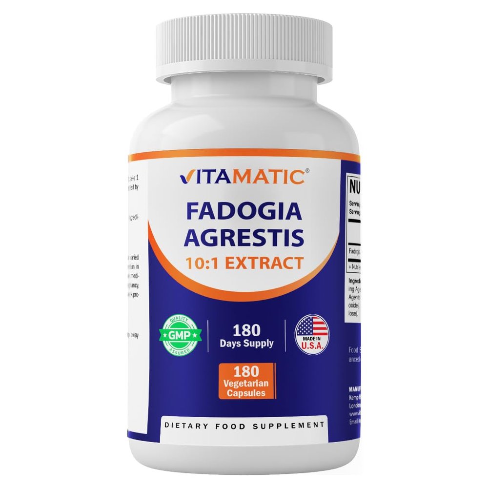 Vitamatic Fadogia Agrestis 10:1 Extract 600 mg 180 Veg Capsules - Supports Atheltic Performance & Energy Production