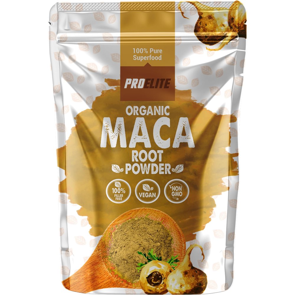 Organic Maca Root Powder 250g Supports Immunity | Premium Macaroot Superfood Super Greens Performance & Endurance Powder | Vegan Pure Peruvian Zero Additives Maca Powder by PROELITE