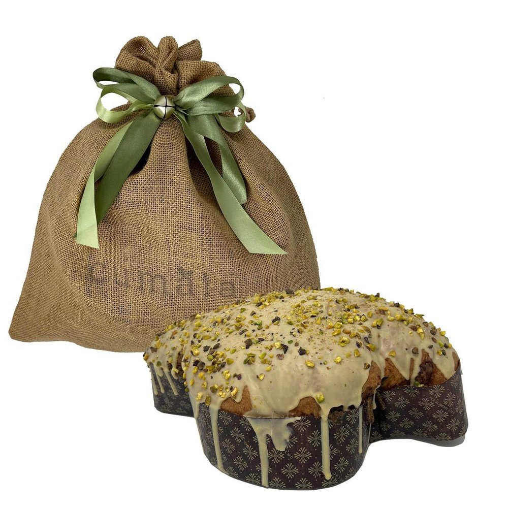 Cumala Artisan Colomba with Marzipan and pure Pistachio Creminis 1 kg