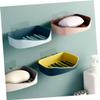 CAXUSD 1pc Wall Mounted Soap Dish Double-layer Drainage Soap Holder for Shower and Bathroom Easy Installation Compact Design for Efficient Storage view 4