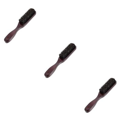 Angoily 3pcs Wooden Beard Brush Mustache Brush for Men Beard Care Bristles for Daily Grooming