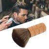 ANKROYU Men's Shaving Brush, Facial Shaving Brush Shaving Tool Shaving Brush with Wooden Handle Nylon Bristle Removal Flexible Shaving Brush Suitable for Barber Salon Use view 3