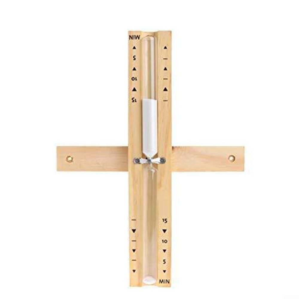 Hourglass Sauna, 15 Minutes Wall Mounted Sauna Hourglass Sand Timer Accurate Rotating Heat Sauna Room Glass Clock