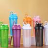 EIOLWJIEO Leak-Proof Drink Shaker Bottle with Portable Size Outdoor Portable Sports Fitness Protein Powder Water Cup PP Durable, Orange view 3