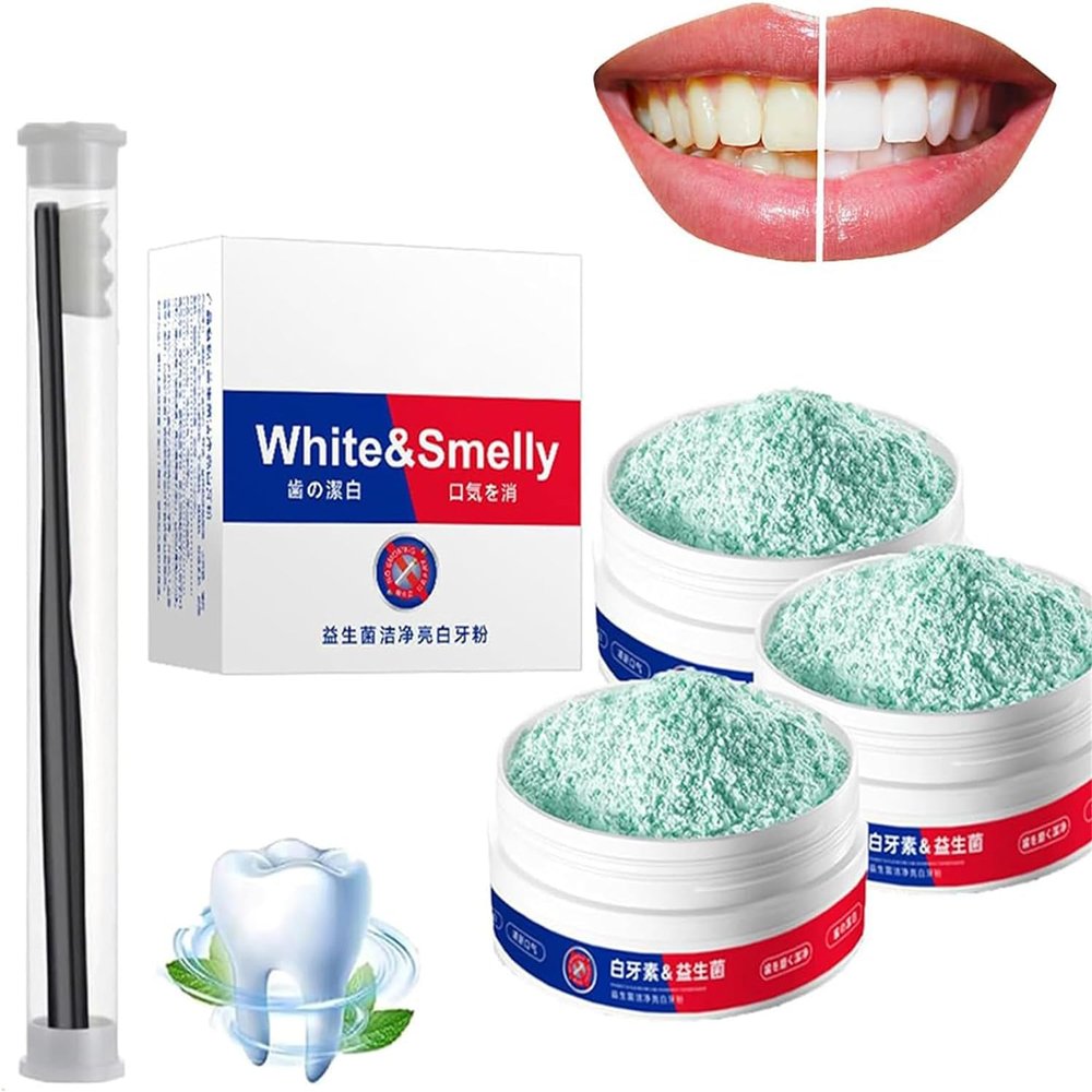 Aiposhiy Teeth Whitening Powder, Aiposhiy Teeth Powder, Aiposhiy Tooth Powder, Probiotic Tooth Powder, Tooth Cleaning Powder, Tooth Cleaning Powder Mint Whitening Teeth (3PC)