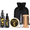 Beard Growth Kit, Beard Grooming Kit with Beard Growth Oil,Beard Shampoo, Balm, Comb, Scissors, Men's Beard Growth Care Set for Beard Grooming & Care view 1