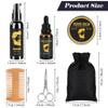 Beard Growth Kit, Beard Grooming Kit with Beard Growth Oil,Beard Shampoo, Balm, Comb, Scissors, Men's Beard Growth Care Set for Beard Grooming & Care view 2