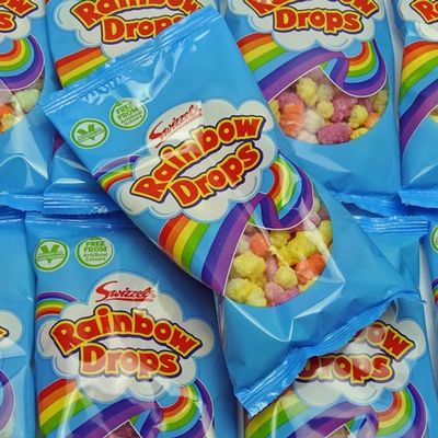 60 x Rainbow Drops 10g - Sugar Coated Puffed Maize & Rice Sweet (Full Box)