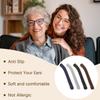 8 Pcs Eyeglass Ear Cushions, Soft Knitted Glasses Ear Cushions Anti Slip Glasses Arm Covers Cotton Eyeglass Temple Tips Behind The Ear Glasses Arm Sleeve for Glasses Sunglasses (4 Colors) view 3