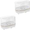 Acrylic tissue box, desktop tissue box2pcsDesktop TissueBox TissueBox Holder Clear TissueBox Decorative Paper Napkins Clear Napkin Holder Rectangular Paper Holder Spring Tissue Multi-use Tissue Holde view 1
