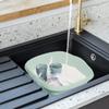 28cm Round, 32cm Square, 39cm Rectangular Washing Up Bowl SILVER SAGE Multipurpose 9 Litre Capacity High Grade Plastic Kitchen Sink Basin Mixing Bowl Space Saving Sink Tidy Organiser (Square) view 4