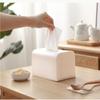 Acrylic tissue box, desktop tissue box2pcsBox Paper StorageBox Bathrooms Tissue Holders Car Tissue HolderDesktop Napkin Holder for Table Modern Tissue Case Napkin Dispenser Pp White Shell Office Dini view 3