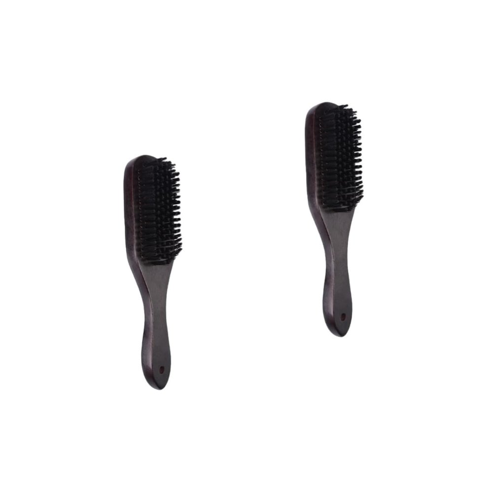 Angoily 2pcs Nylon Bristle Beard Brush Men Beard Accessories Portable Facial Brush for Men
