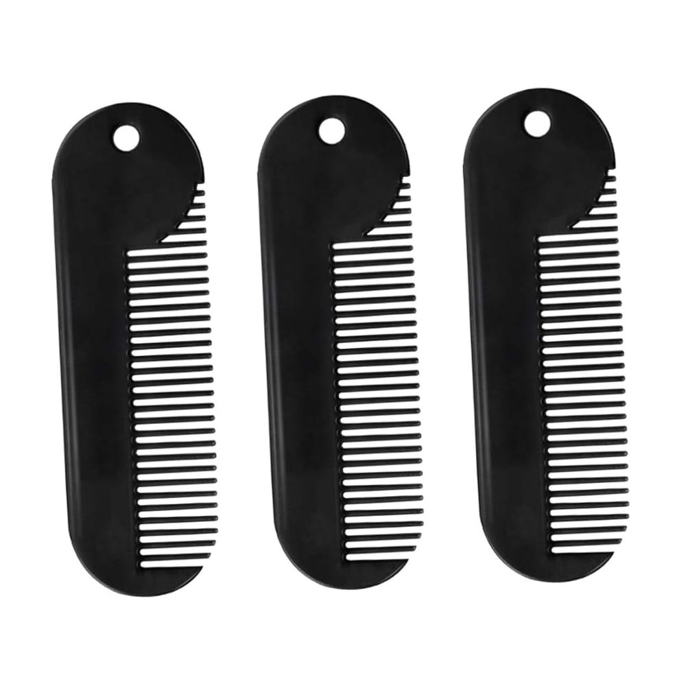 Angoily 3pcs Beard Grooming Kit Men Comb Zinc Alloy Styling Tool Barber Accessories Manscape Grooming Kit