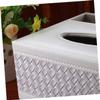 Acrylic tissue box, desktop tissue boxBox Multipurpose Tissue OrganizerDesktop Household White Paper Towel Holder Leather Tissue HolderDesktop Organizer European Style Remote Control PaperBox Carton view 2