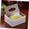 Acrylic tissue box, desktop tissue boxBox Multipurpose Tissue OrganizerDesktop Household White Paper Towel Holder Leather Tissue HolderDesktop Organizer European Style Remote Control PaperBox Carton view 4