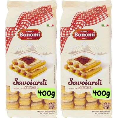2x 400g Forno Bonomi Tiramisu Savoiardi biscuits | Biscotti almond cookies, Italian Lady fingers for Classic Tiramisu recipe
