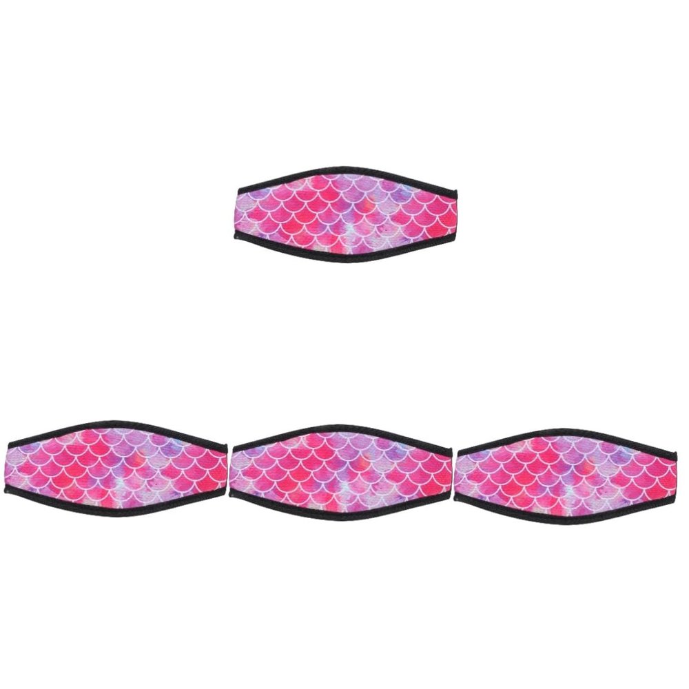 Kisangel 4pcs Neoprene Diving Strap Covers Elastic Swim Goggles Straps for Adults Women Hair at Beach Pool