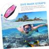 Kisangel 4pcs Neoprene Diving Strap Covers Elastic Swim Goggles Straps for Adults Women Hair at Beach Pool view 2