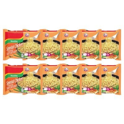 Instant Noodles Special Chicken - 75g (Pack of 10) | Authentic Indonesian Instant Noodles | Quick and Easy | Ready to Serve in Minutes
