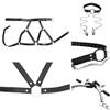 Black Leather Handmade Restraints Kit with Elegant Styling for Women and Couple view 4