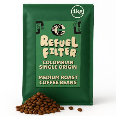Counter Coffee | Signature Smooth Colombian Coffee Beans 1KG | 100% Arabica Beans Medium Roasted for a Balanced Flavour | Perfect for Filter Coffee & French Press