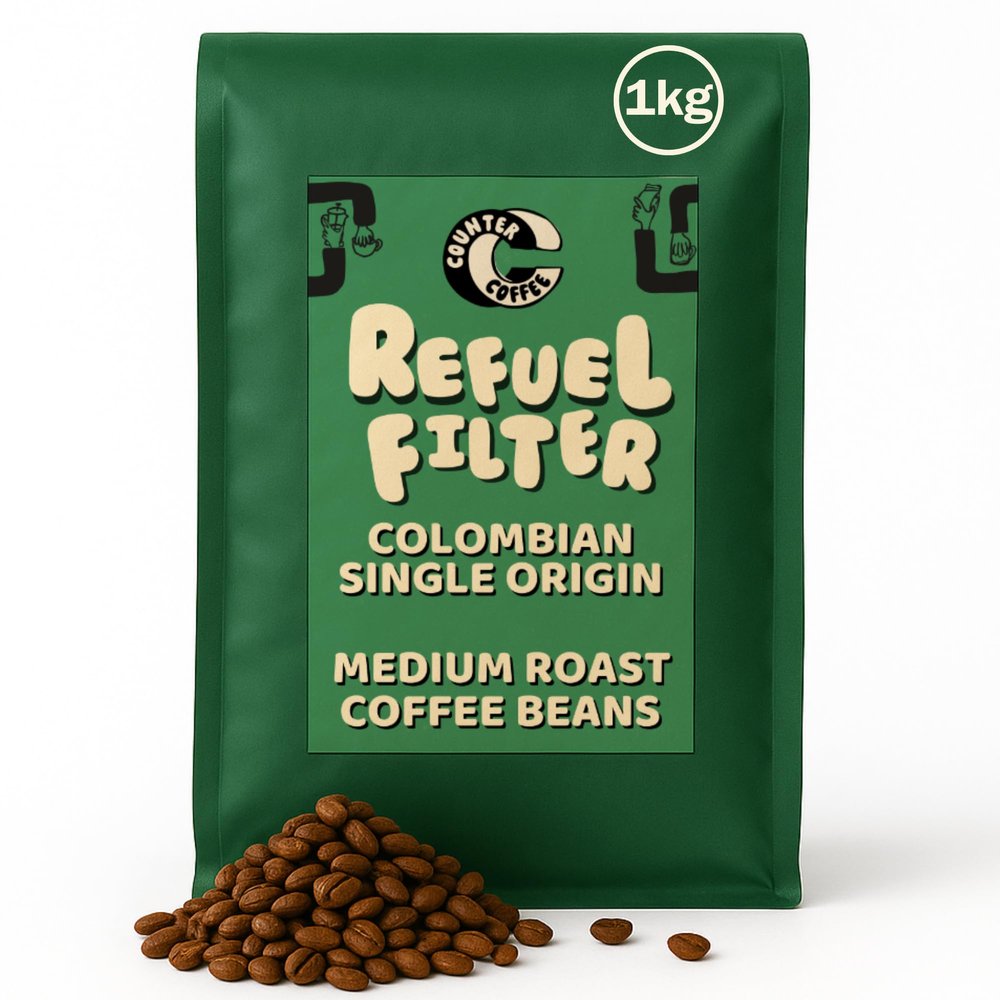 Counter Coffee | Signature Smooth Colombian Coffee Beans 1KG | 100% Arabica Beans Medium Roasted for a Balanced Flavour | Perfect for Filter Coffee & French Press
